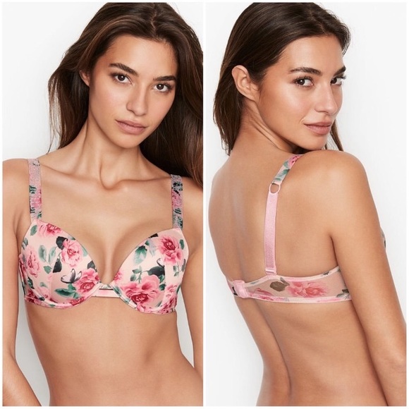 🌸😍VS Shine Strap Push-Up Bra & Brazilian Panty Set - Picture 6 of 11